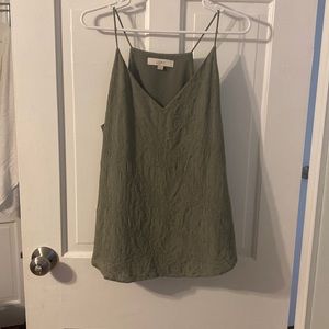 Olive green loft sleeveless blouse